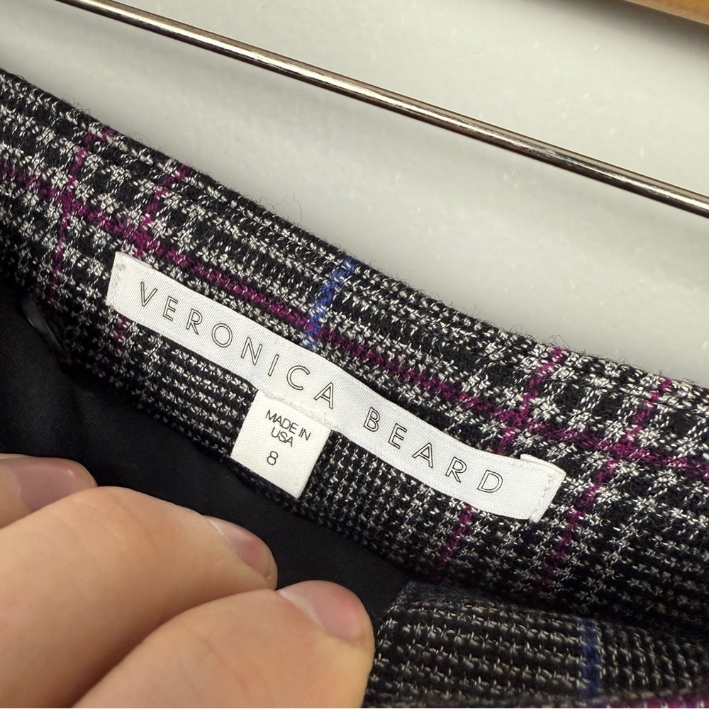 Veronica Beard Plaid Wool Brock Blazer Tuli Wide Pants Set - Picture 9 of 10